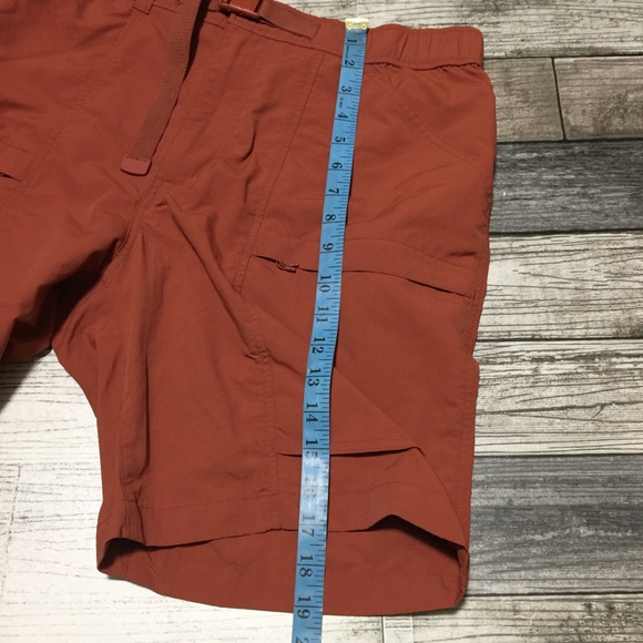 Uniqlo Geared Shorts Men's M Burnt Orange Belted Cargo Hiking Utility (Inseam 8) - Picture 4 of 8